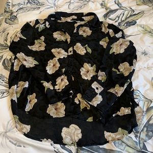 Zara floral blouse